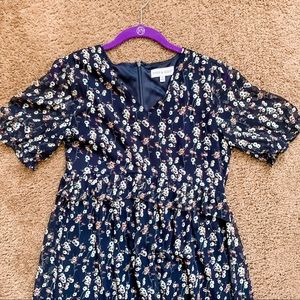 Piper and Scoot Maxi Dress, S, Navy Floral Print